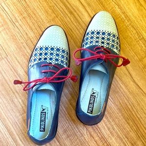 Pikolinos Womens Sitges Aqua Oxford Size 38.